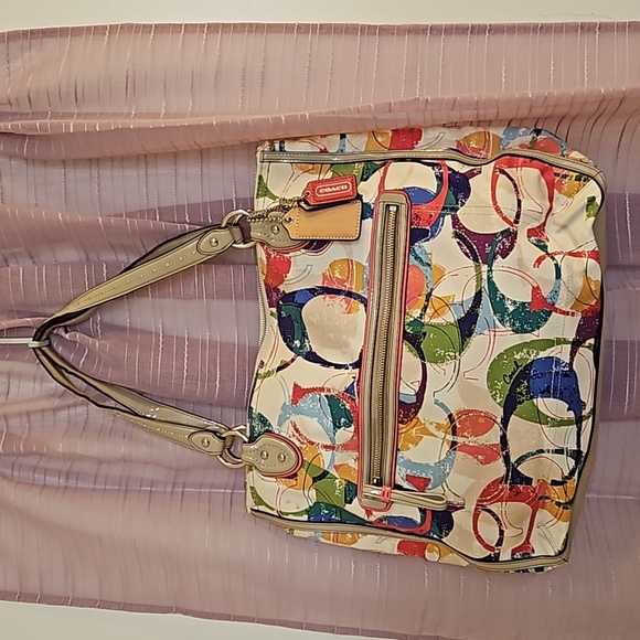Large multiple colored Coach purse/bag. - Picture 1 of 2